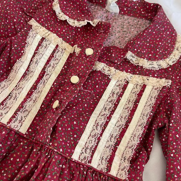 Girls Vintage 70s Miss Quality Prairie‎ Style Dress - Picture 8 of 9